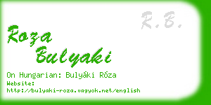 roza bulyaki business card